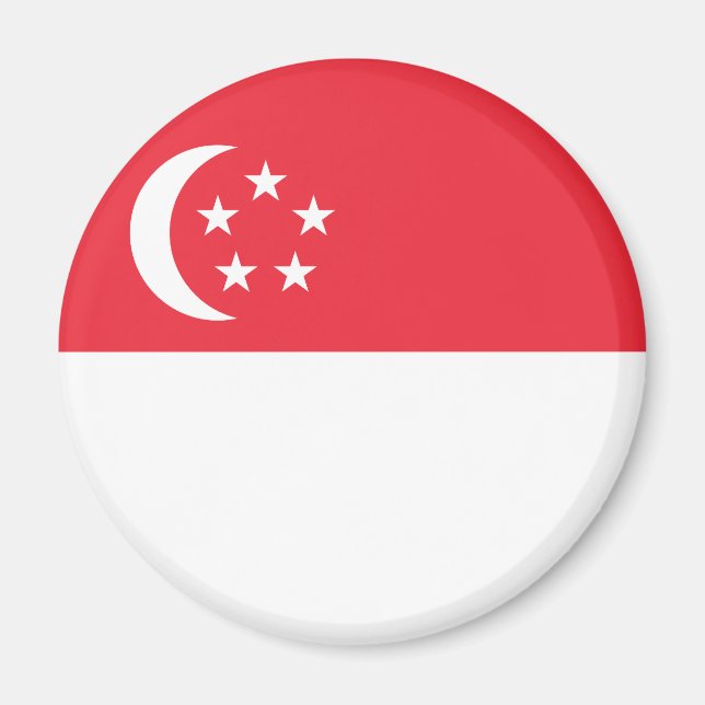 Singapur-Flagge Magnet (Vorne)
