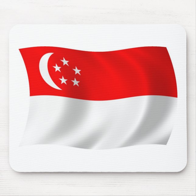 Singapur-Flagge-Mauspad Mousepad (Vorne)
