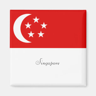Singapur-Flagge, mit Magnet