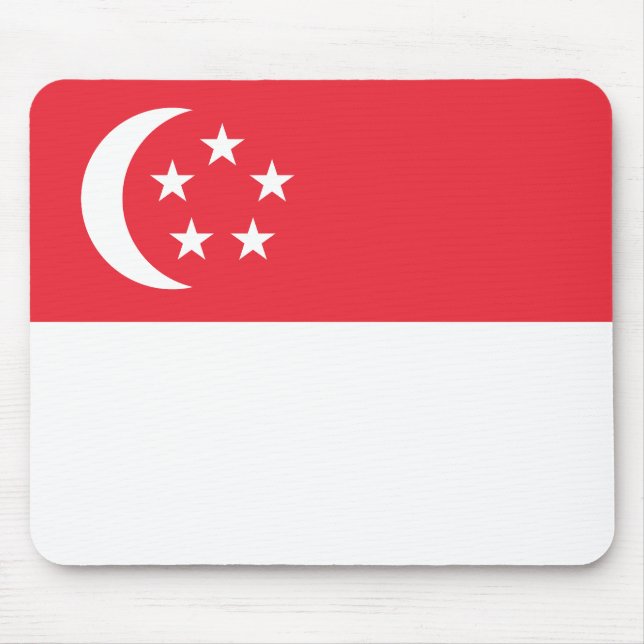 Singapur-Flagge Mousepad (Vorne)