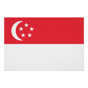 Singapur-Flagge Poster