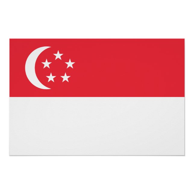 Singapur-Flagge Poster (Vorderseite)