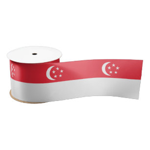 Singapur-Flagge Satinband