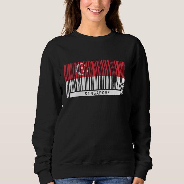 Singapur-Flagge Singapur Heritage Barcode Singap Sweatshirt (Vorderseite)