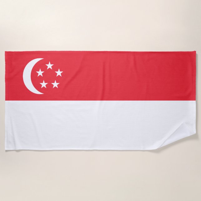 Singapur-Flagge Strandtuch (Vorderseite)