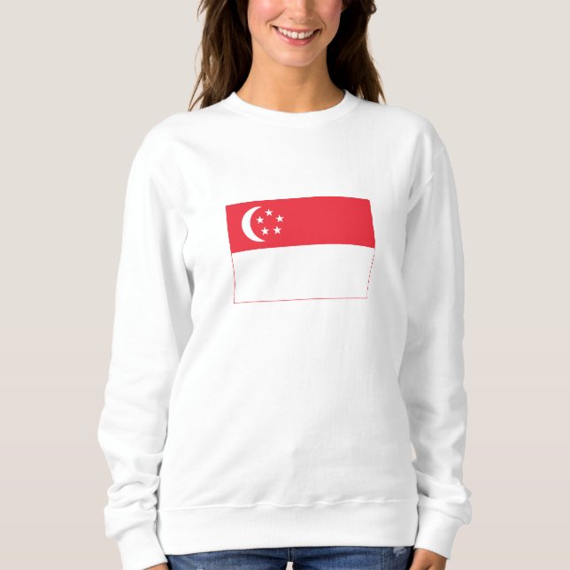 Singapur-Flagge Sweatshirt (Vorderseite)