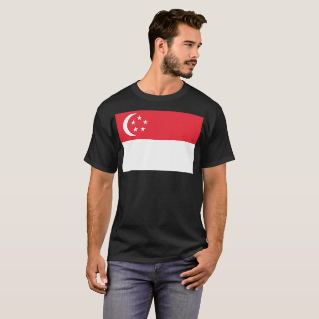 Singapur-Flagge T-Shirt (Vorne ganz)