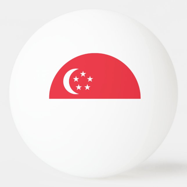 Singapur-Flagge Tischtennisball (Vorderseite)