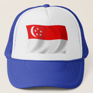 Singapur-Flaggenmütze Truckerkappe