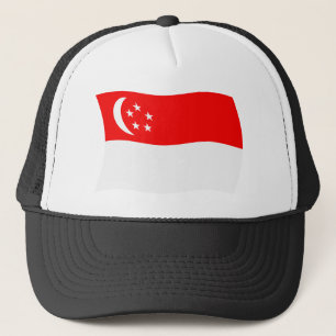 Singapur-Flaggenmütze Truckerkappe