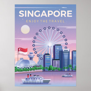 Singapur genießt die Reise Poster