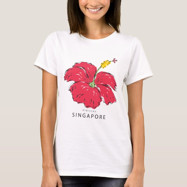 SINGAPUR HIBISKUS COLLECTION T-Shirt (Vorderseite)