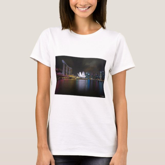 Singapur-Jachthafen Bucht T-Shirt (Vorderseite)