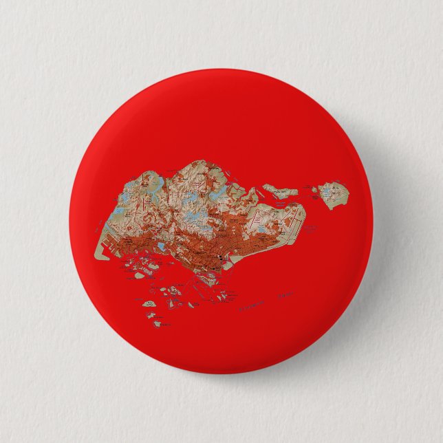 Singapur-Karten-Knopf Button (Vorderseite)