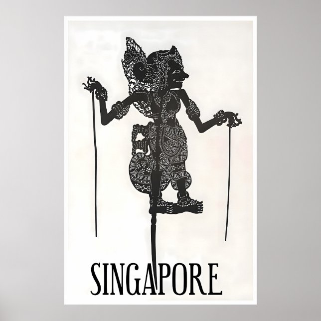 Singapur Kunst Asien Reiseplakat Singapur Poster (Vorne)