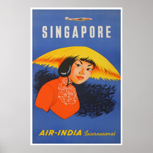 Singapur-Kunstposter -Indien Reiseplakat A Poster