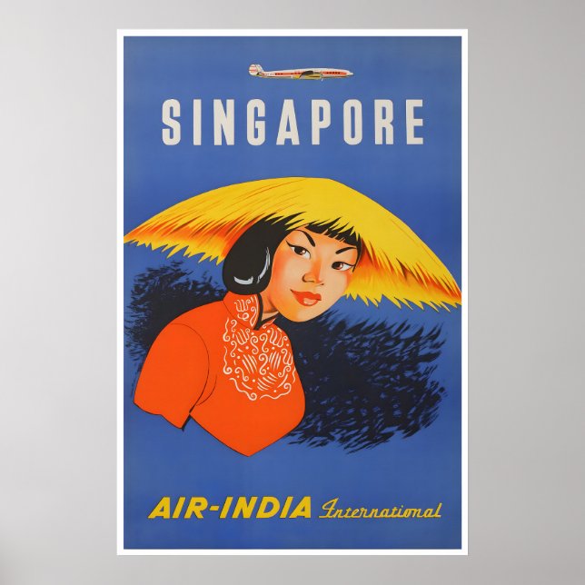 Singapur-Kunstposter -Indien Reiseplakat A Poster (Vorne)