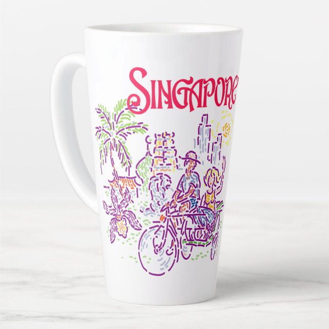 SINGAPUR Latte Tasse (Linke Ecke)