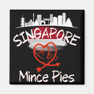 Singapur Lieben Mince Pies Cityscape Magnet