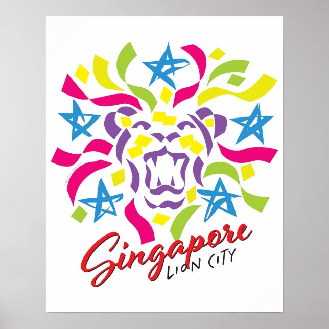 Singapur Lion City Celebration Poster (Vorne)