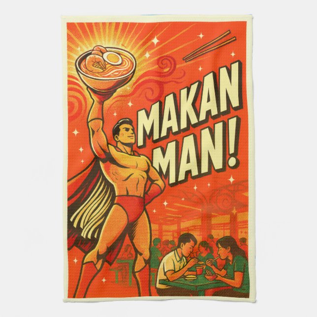 Singapur Makan Man Küchentuch (Vertikal)