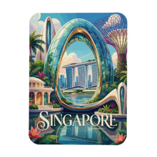 Singapur Marina Bay Futuristische Tropenstadt Magnet