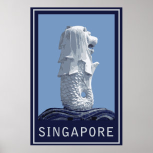 Singapur Merlion Poster