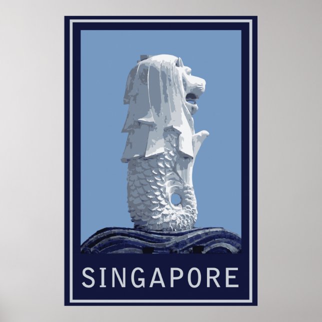 Singapur Merlion Poster (Vorne)