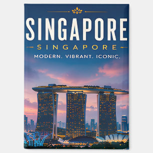 🌆 Singapur Moderne Skyline Luxus-Homedekoration ✨ Magnet