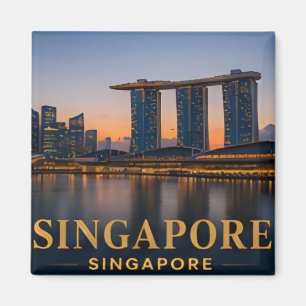 Singapur Moderne Skyline Luxus-Reiseziel Magnet