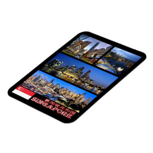 Singapur - Mosaik - Magnet