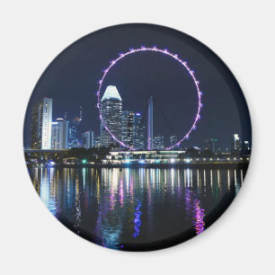 Singapur-NachtSkyline Magnet