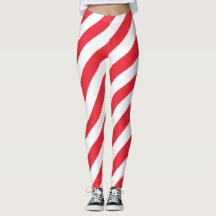 Singapur Nationalflagge Farben Diagonale Streifen Leggings