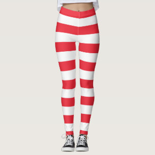 Singapur Nationalflagge Farben Horizontal Gestreif Leggings