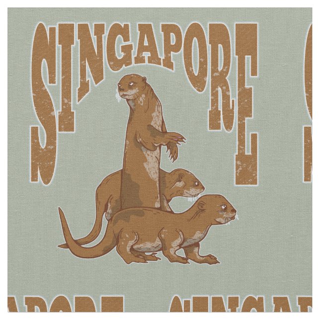 Singapur Niedlich Sea Otter Stoff (Nahaufnahme)
