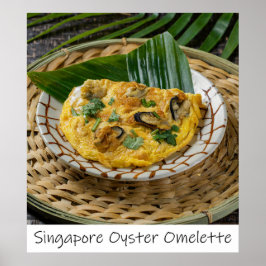 Singapur Oyster Omelet Archival Print Poster