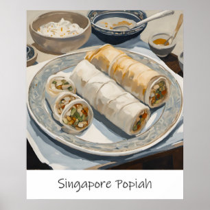 Singapur Popiah Painting - Archival Print Poster