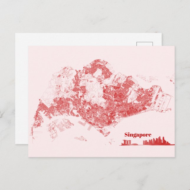 Singapur Postkarte (Vorne/Hinten)