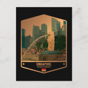 Singapur Postkarte