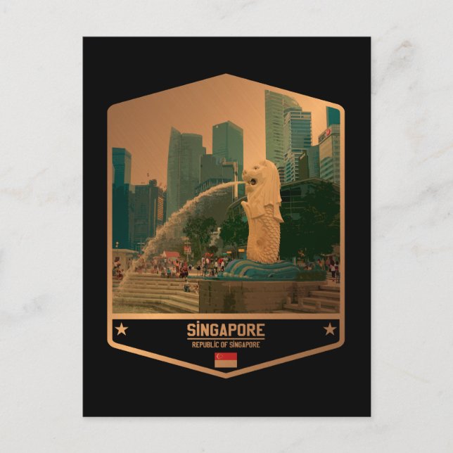 Singapur Postkarte (Vorderseite)