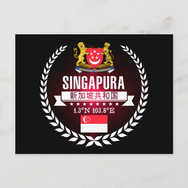 Singapur Postkarte (Vorderseite)