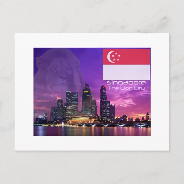 Singapur Postkarte (Vorderseite)