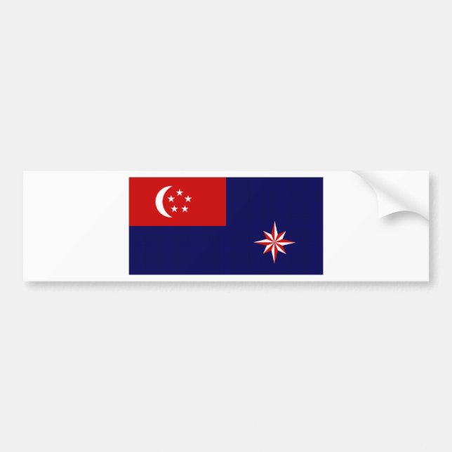 Singapur-Regierungs-Fahne Autoaufkleber (Vorne)