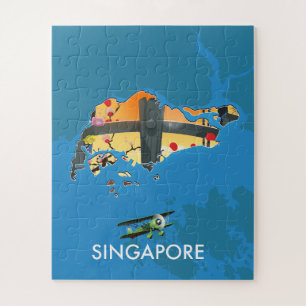 Singapur-Reisekarte Puzzle