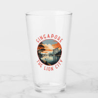 Singapur Retro Distressed Circle