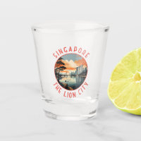 Singapur Retro Distressed Circle