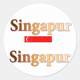 Singapur Runder Aufkleber