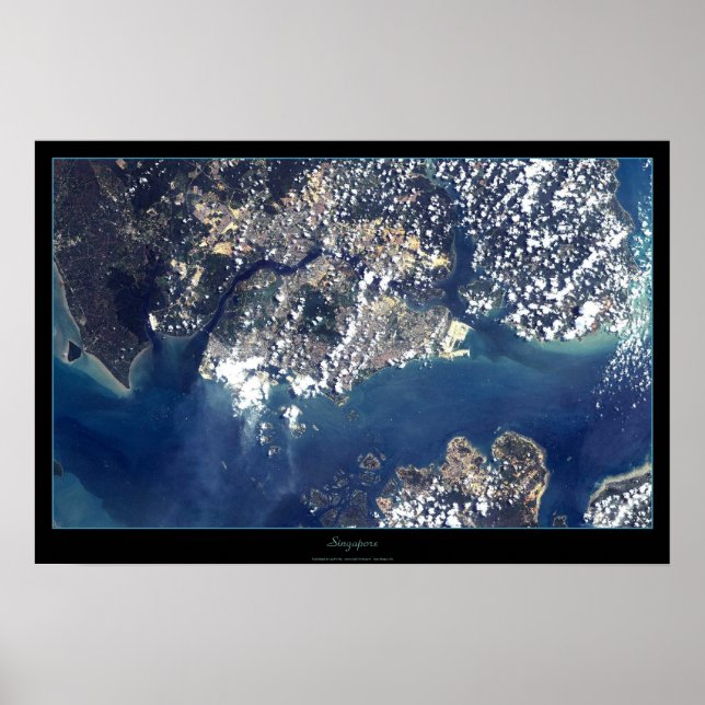 Singapur Satellitenposter Poster (Vorne)