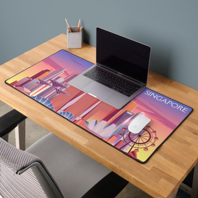 Singapur Schreibtischunterlage (Büro 2)