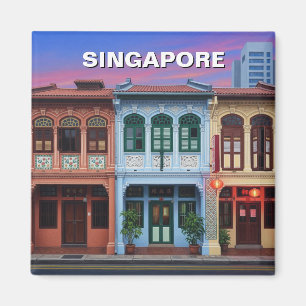 Singapur Shophouses Travel Magnet